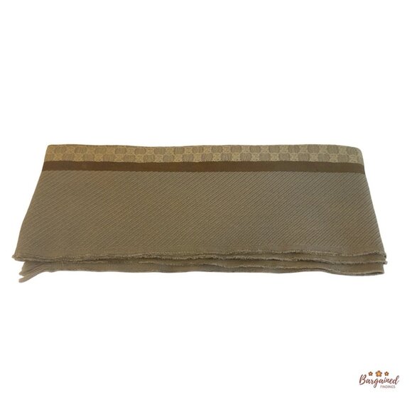 Authentic Gucci Unisex Brown Wool Scarf 70x14 - Picture 1 of 7